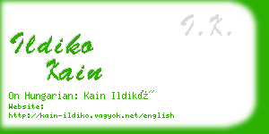 ildiko kain business card